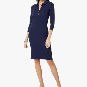 Lilly Pulitzer | Navy Reema 3/4 Sleeve Knee Length Dress